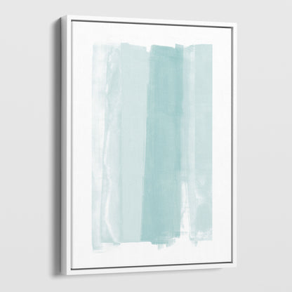 Aqua Blue Ombre Minimalist Abstract Painting Print