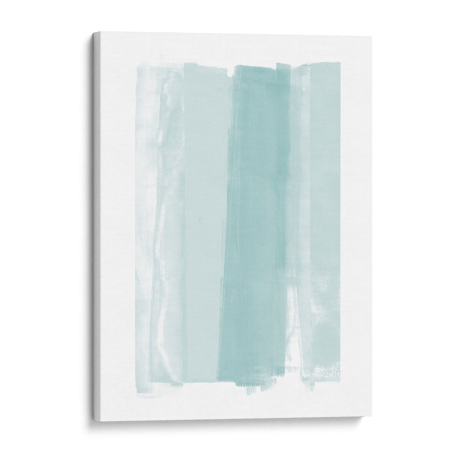 Aqua Blue Ombre Minimalist Abstract Painting Print