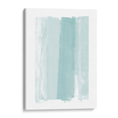 Aqua Blue Ombre Minimalist Abstract Painting Print