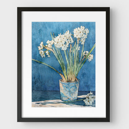 Paperwhite Narcissus Watercolor Print