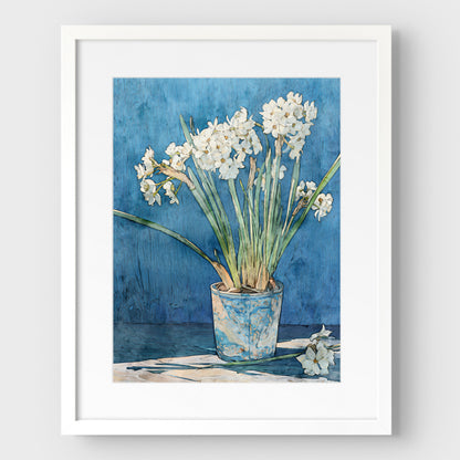 Paperwhite Narcissus Watercolor Print