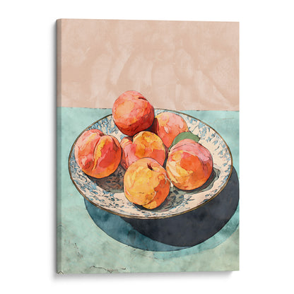 Peach Still Life Watercolor Print