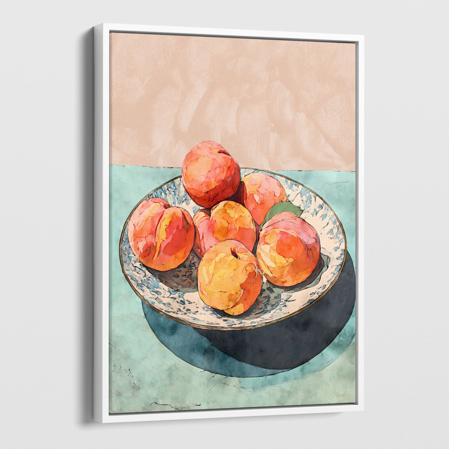 Peach Still Life Watercolor Print