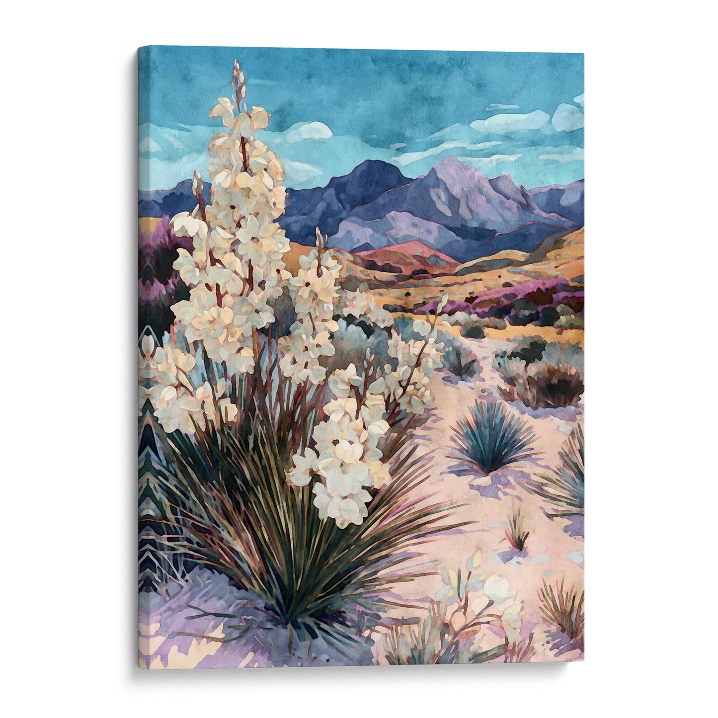Southwest Yucca Landscape Watercolor Print