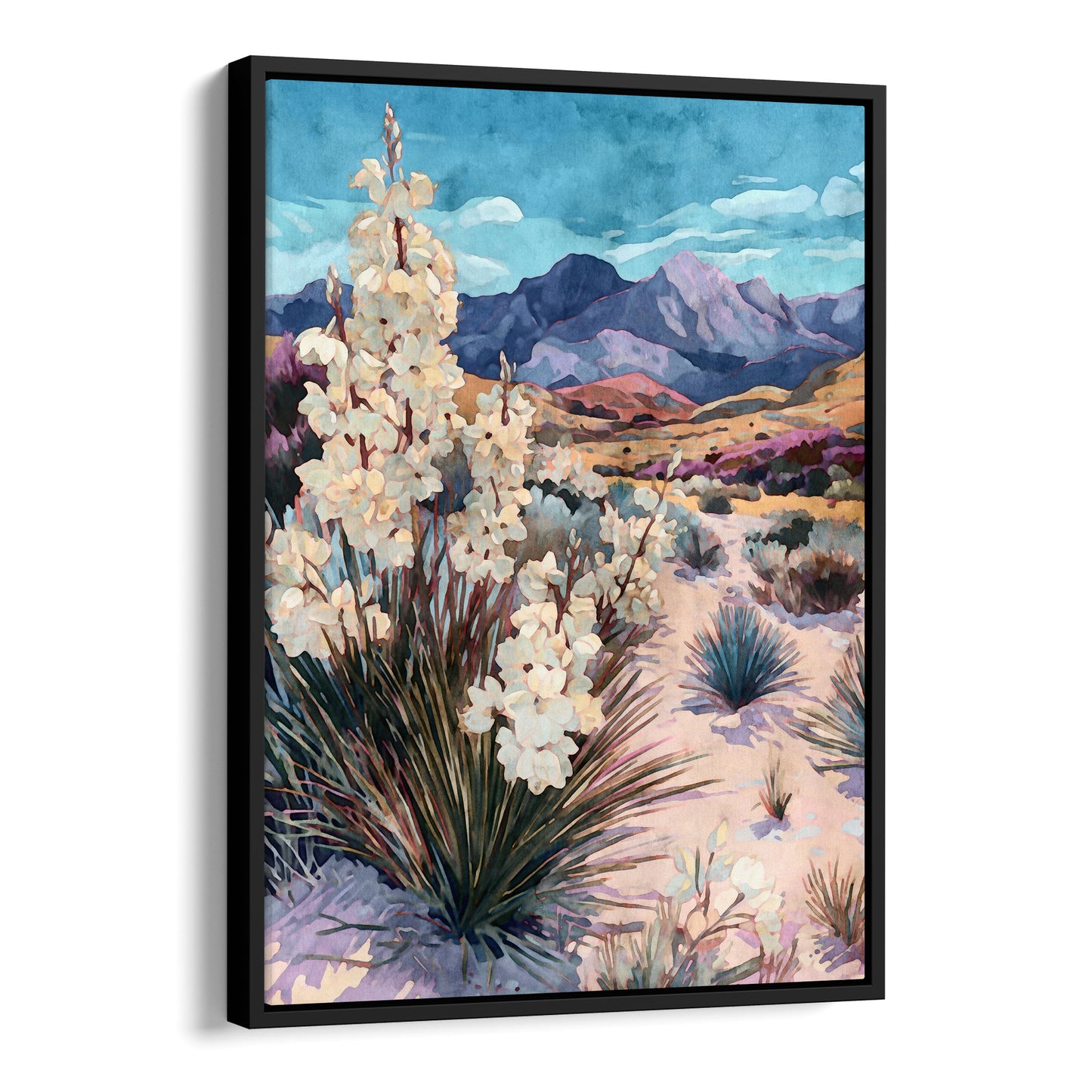 Southwest Yucca Landscape Watercolor Print