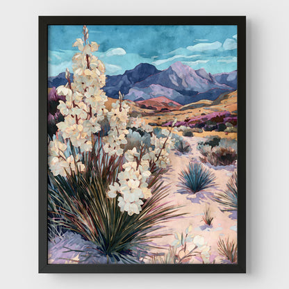 Southwest Yucca Landscape Watercolor Print