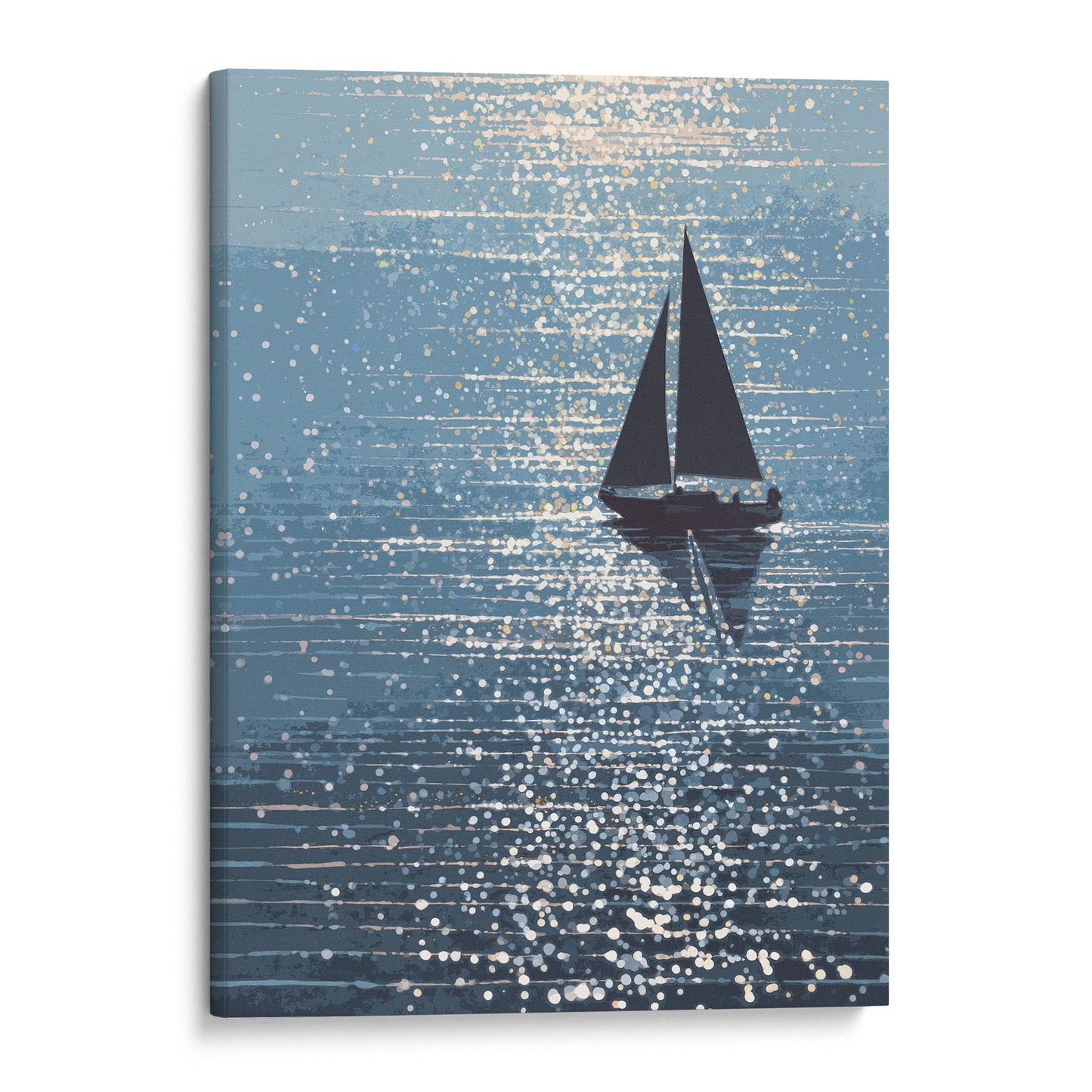 Sparkling Ocean Sailboat Art Print