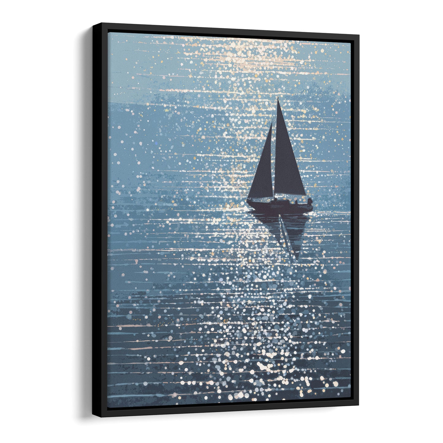 Sparkling Ocean Sailboat Art Print