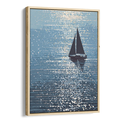 Sparkling Ocean Sailboat Art Print