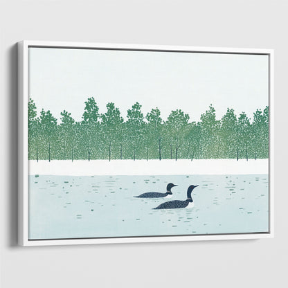 Loons on a Lake Art Print