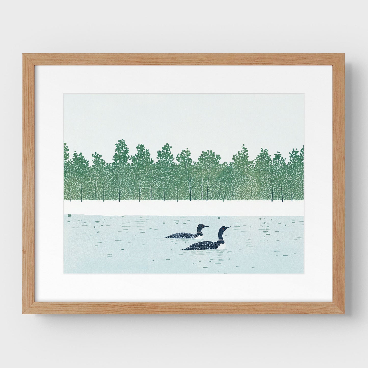 Loons on a Lake Art Print