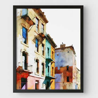 Colorful Buildings III Print