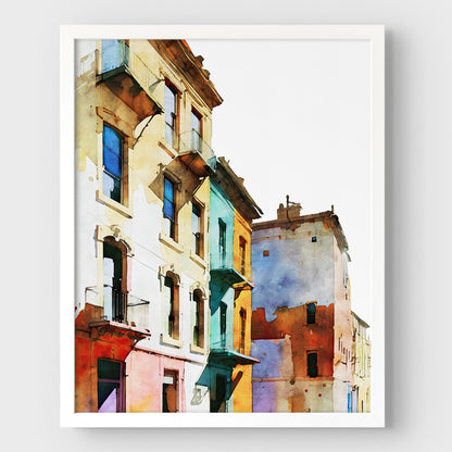 Colorful Buildings III Print