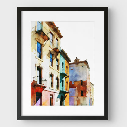 Colorful Buildings III Print
