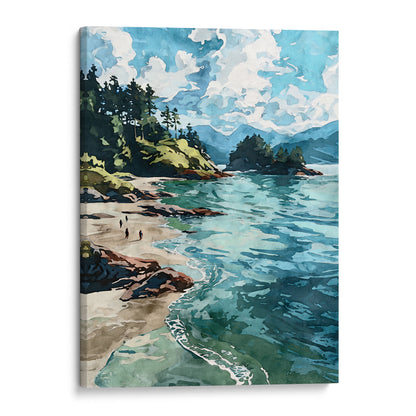 Vancouver Coast Watercolor Print