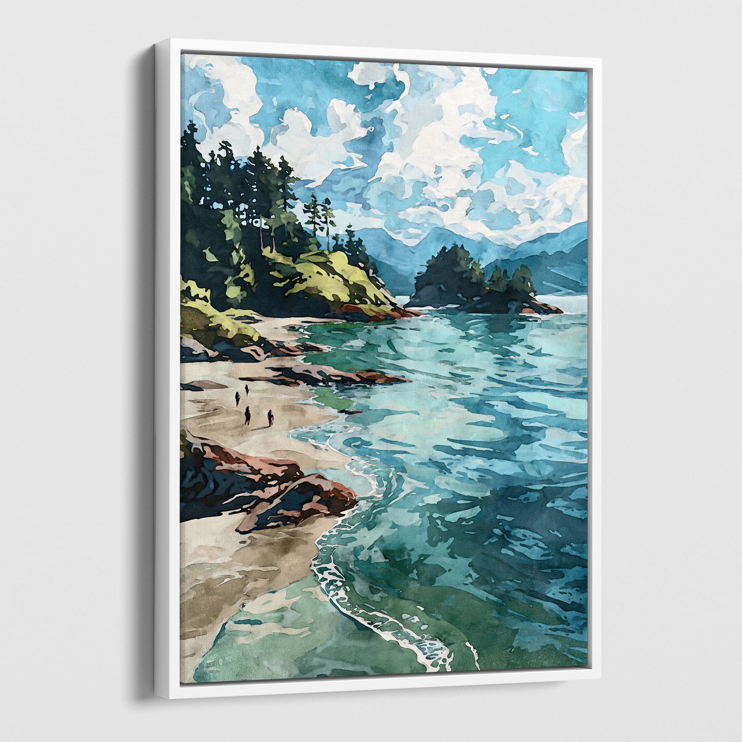 Vancouver Coast Watercolor Print