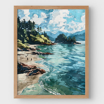 Vancouver Coast Watercolor Print