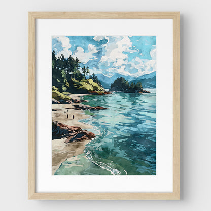 Vancouver Coast Watercolor Print