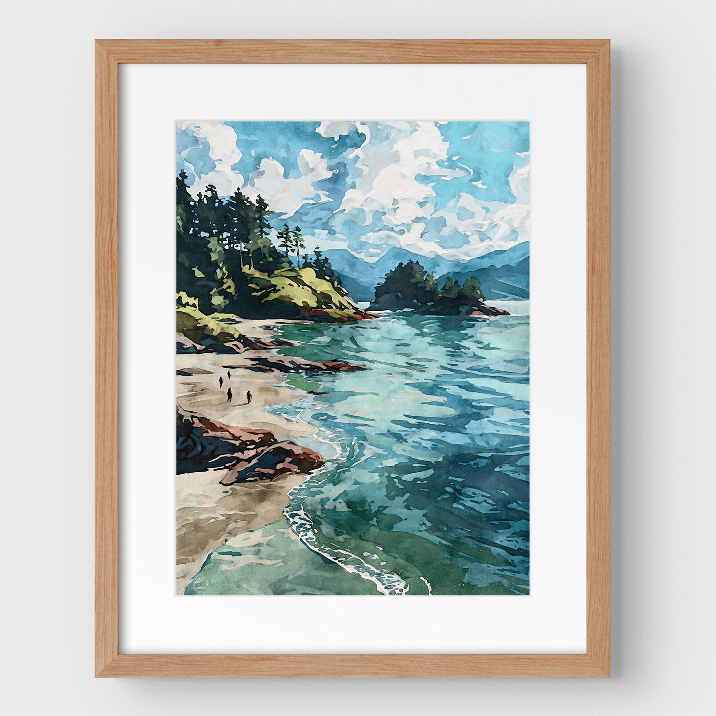 Vancouver Coast Watercolor Print