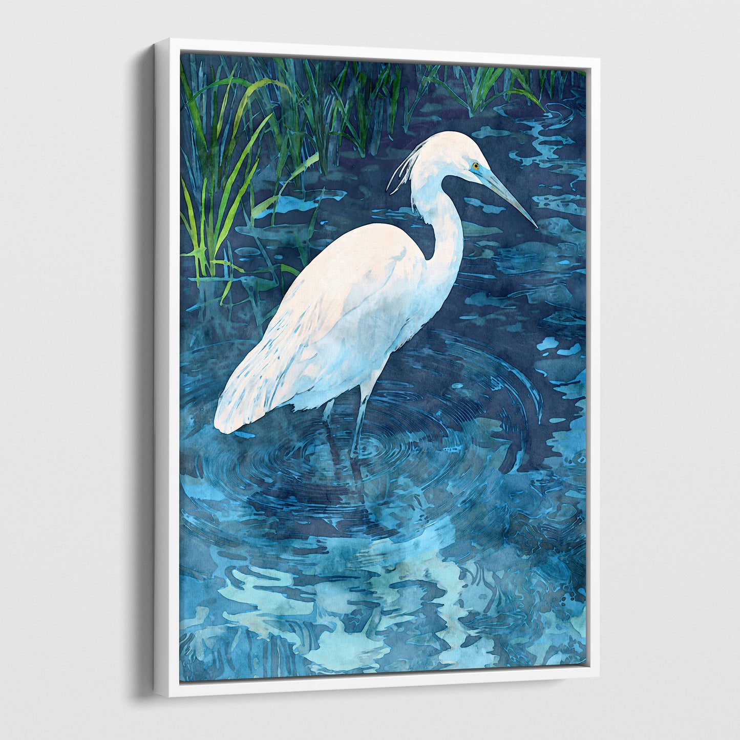 Snowy Egret Watercolor Print