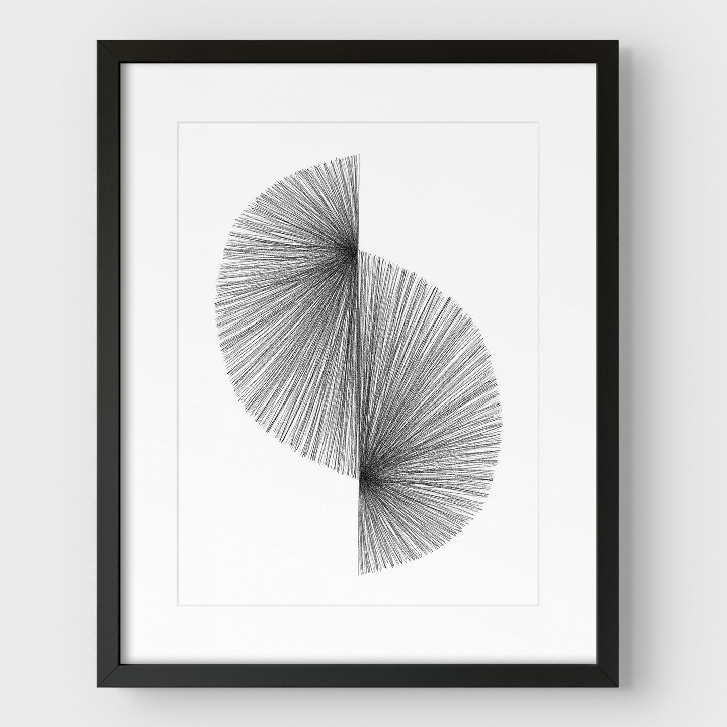Wave Line Drawing Print