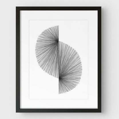 Wave Line Drawing Print