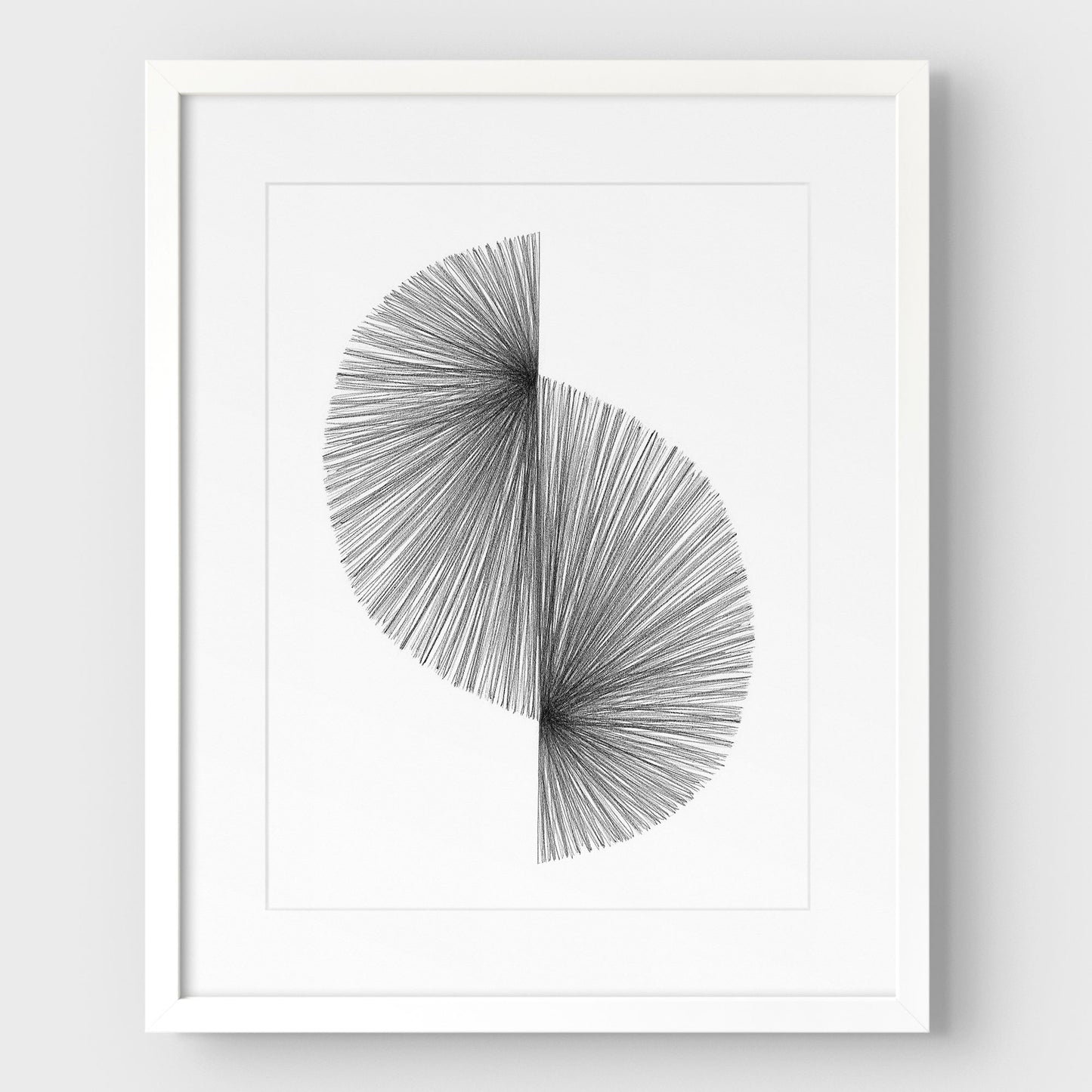 Wave Line Drawing Print