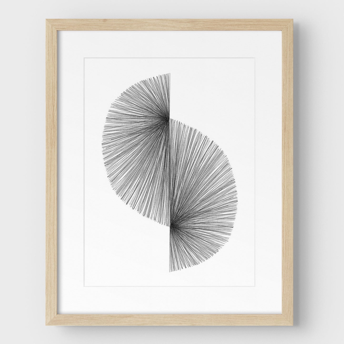 Wave Line Drawing Print