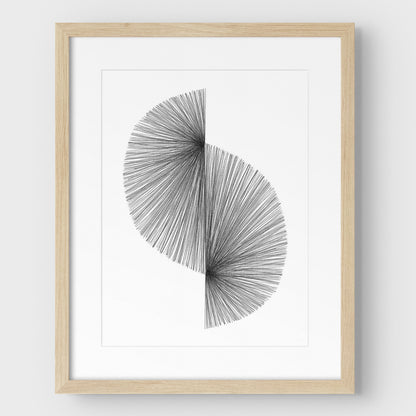 Wave Line Drawing Print
