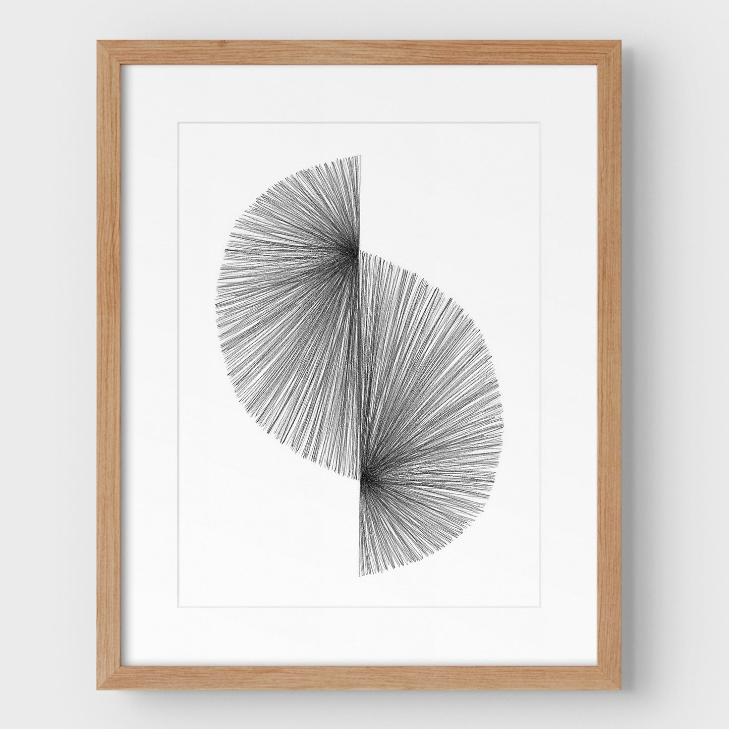 Wave Line Drawing Print