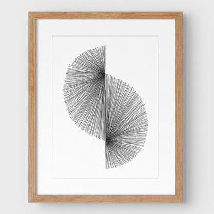 Wave Line Drawing Print