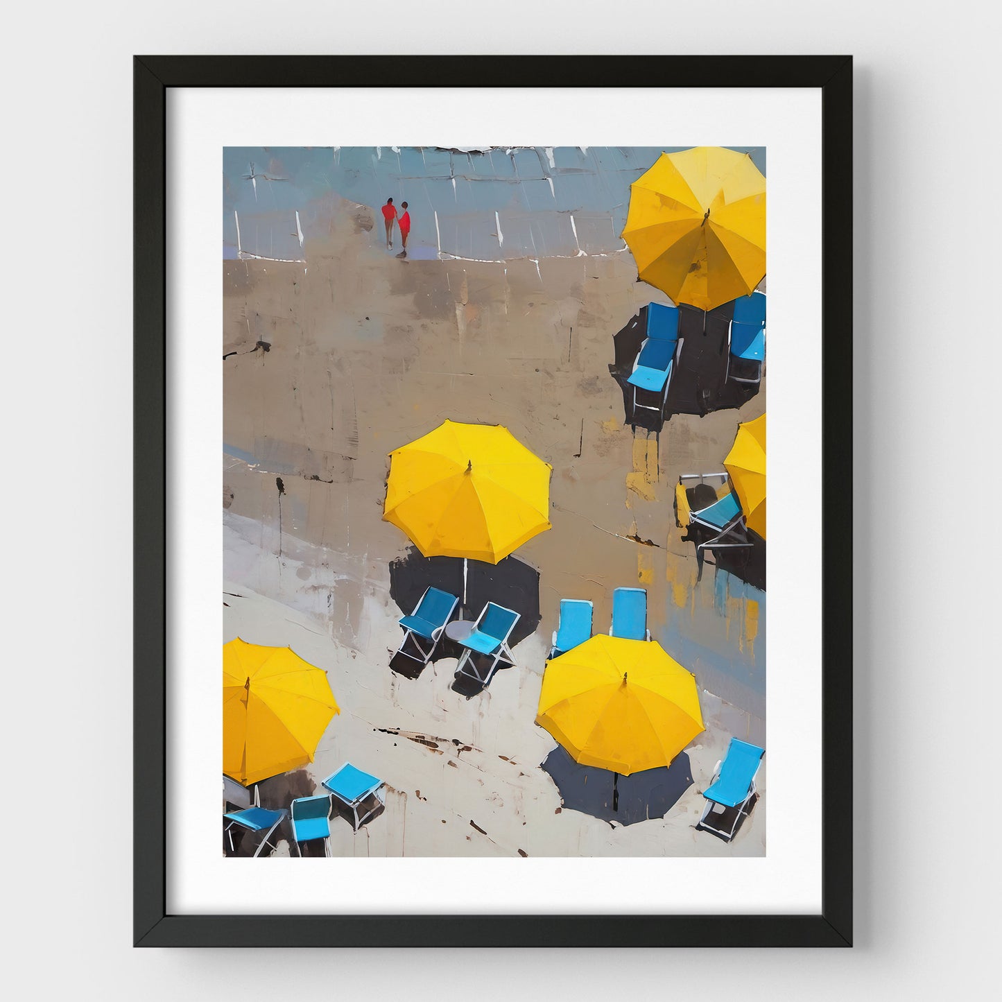 Yellow Beach Umbrellas