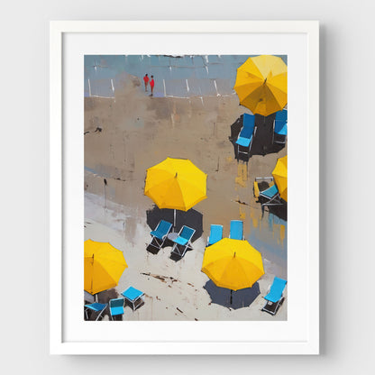 Yellow Beach Umbrellas