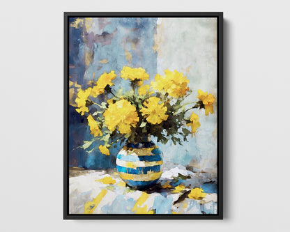 Yellow Marigolds Still Life Print