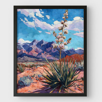 Yucca Desert Bloom Art Print
