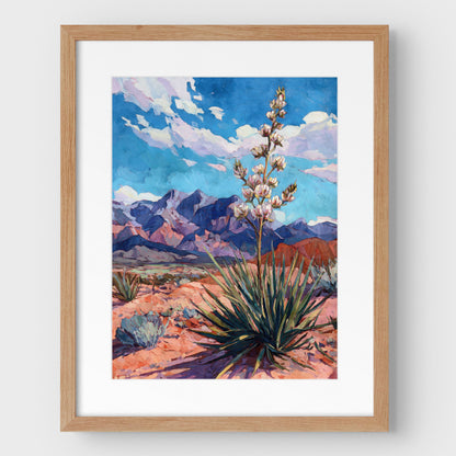 Yucca Desert Bloom Art Print