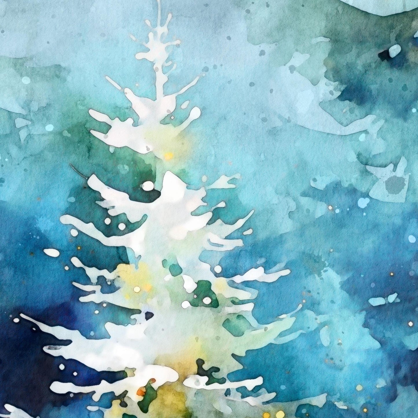 Winter Forest Christmas Tree Note Cards