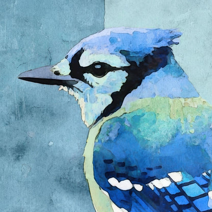 Blue Jay with Red Berries Note Cards
