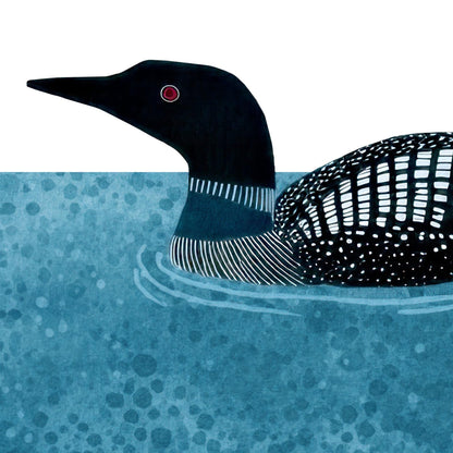 Minimalist Loon Pair Note Cards