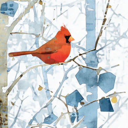 Winter Cardinals in Aspen Trees Note Cards