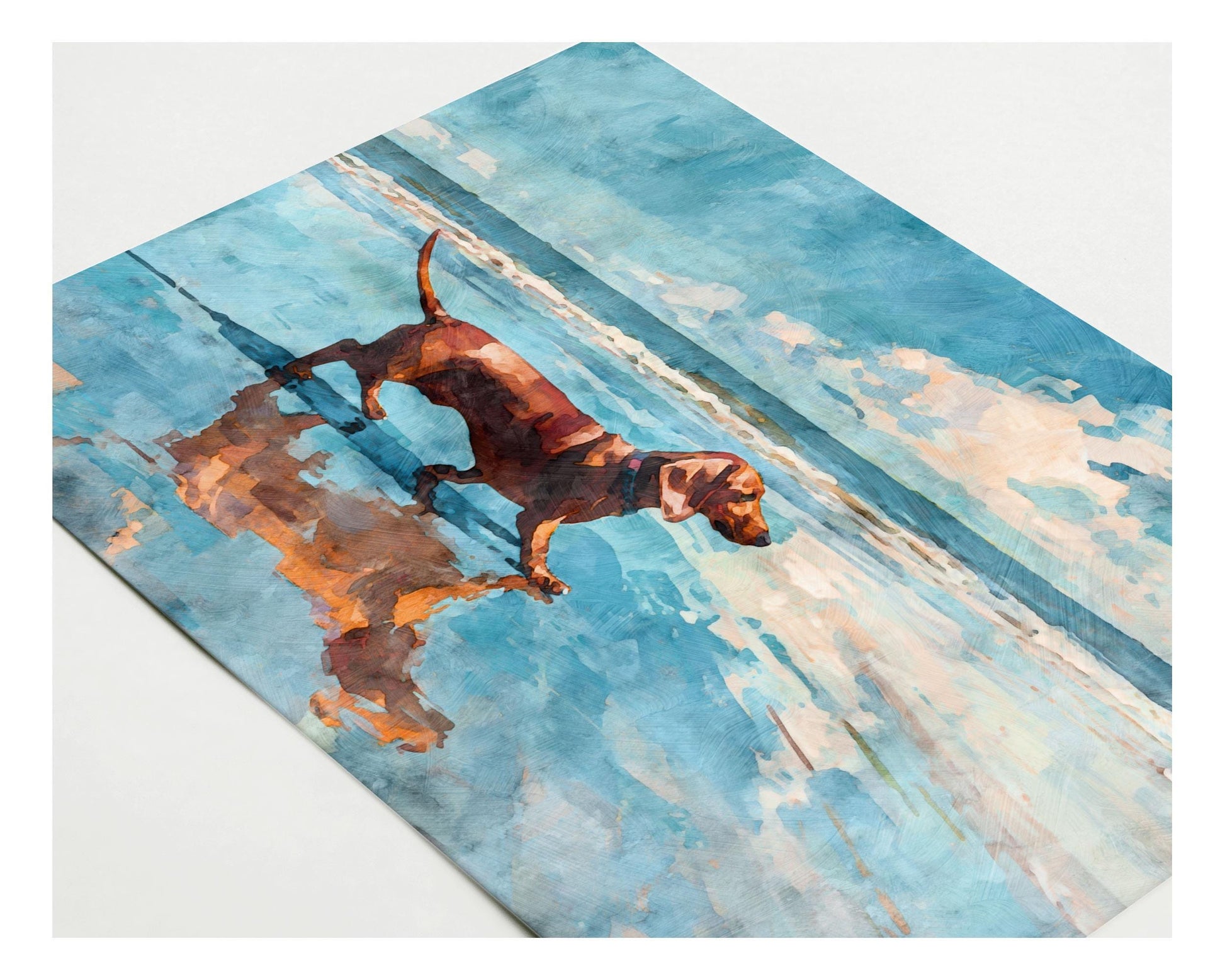 Dachshund on a Beach Horizontal Note Card