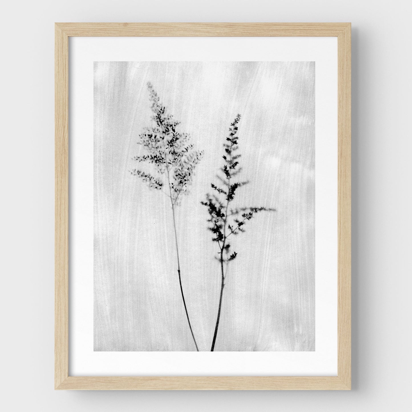 Black and White Wildflower Print